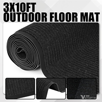 Tapis d'entrée extérieur moderne 3x10 pieds, robuste, antidérapant, imperméable, avec support en PVC rayé, pour hôtel, bureau, maison