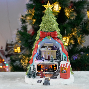 Joyeux <span class=keywords><strong>Noël</strong></span> Arbre animé XMAS décor Train tournant et 8 <span class=keywords><strong>chansons</strong></span> <span class=keywords><strong>de</strong></span> <span class=keywords><strong>Noël</strong></span> Led musical en plastique <span class=keywords><strong>Noël</strong></span> Village Arbre - Product Image 3
