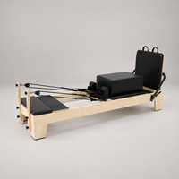 Machine de Pilates Reformer en chêne de qualité supérieure, durable, avec conception ergonomique ajustée, pour studio et usage commercial