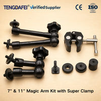 Kit de bras articulé en alliage d'aluminium 7-11 pouces avec super pince 360° – Vente directe usine °   Support rotatif 6-10 kg pour moniteur DSLR et éclairage LED