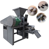 Machine à briquettes de poudre de charbon de biomasse de coque de noix de coco, presse à rouleaux, machine hydraulique de pressage de boulets de poussière de charbon