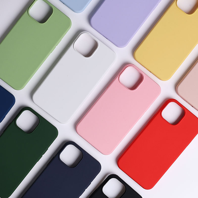 Luxury Shockproof Original Liquid Silicone Soft TPU Mobile Phone Cases New Product Covers iPhone 14 Plus 15 13 12 Pro Max PC