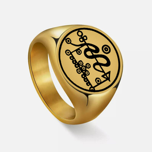 <span class=keywords><strong>Anello</strong></span> Sigillo R145 in Acciaio Inossidabile degli Eligos, Demoni dell'Arco Gotico, Dio tra i 72 Pilastri <span class=keywords><strong>di</strong></span> <span class=keywords><strong>Salomone</strong></span>, Gioiello Amuleto con Incisione Laser - Product Image 3