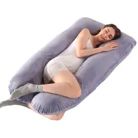 卸売人間工学に基づいたU字型の快適な妊娠枕全身枕、妊娠中の女性のためのマタニティ枕