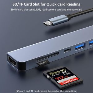 Base de Conexión USB C 7 en 1 SYONG, 4K30Hz HDTV, 5Gbps USB 3.0/2.0 Tipo C, SD/TF, Carga PD100W para <span class=keywords><strong>iPhone</strong></span>, <span class=keywords><strong>MacBook</strong></span>, iPad y Computadoras - Product Image 2