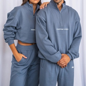 Unisex Half Zip <strong>Jumper</strong> <strong>Women's</strong> Casual Zip <strong>Polo</strong> Top Workout Zip up Hoodie - Product Image 2