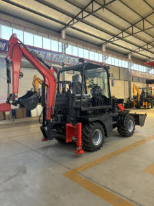 Listino prezzi economici ruota piccola 4WD 4x4 2ton 2.5ton 3ton escavatori Micro spostamento laterale 0.25 m3 terne scavatrice idraulica - Product Image 3