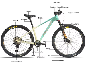 Vélo de montagne en fibre de carbone 29 pouces avec groupe 12 vitesses Cross-Country Predator - Product Image 4