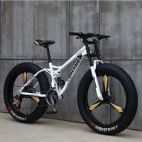 Bicicleta de Montaña MTB de 26 Pulgadas con Suspensión Completa para Hombre para Nieve en Oferta, 21 Velocidades, Freno de Disco, Aleación de Aluminio, Pedal Común