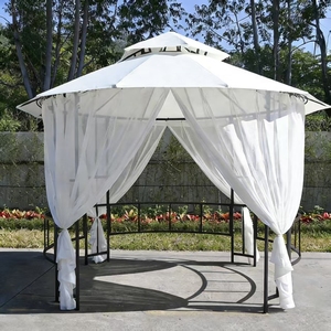 Gazebo en acier de 9,8 pieds de diamètre, design château palais, pavillon de jardin moderne de luxe, <span class=keywords><strong>tente</strong></span> dôme en métal élégante, imperméable et résistante au vent - Product Image 4
