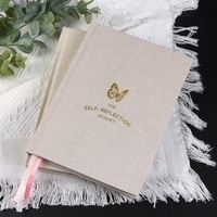 Carnet de notes personnalisé en tissu, couverture rigide, journal en lin pour affaires, format A5, personnalisable avec logo