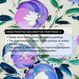 Tableau <span class=keywords><strong>mural</strong></span> minimaliste village côtier bleu canard impasto fait main déco maison hôtel villa - Product Image 4
