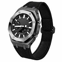 Kit de modification de luxe sablé, fermoir en fibre de carbone, bracelet en nylon, boîtier métallique, pièce de montre antichoc G Ga2100, remplacement Casioak Oak