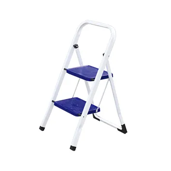 EN14183 safety steel folding wide step ladder with slip resistant steps and feet