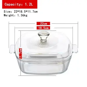 Borosilicaatglas Serveren Braadpan Kookgerei Pot Set