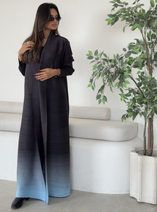 High Quality Islamic Muslim Pleated <strong>Abaya</strong> Modest Dubai Ombre Print <strong>Abaya</strong> for Women - Product Image 6
