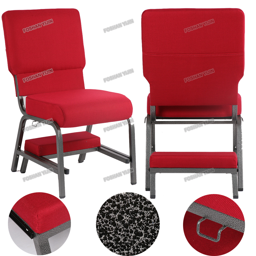 Античный Железный дешевый металлический соединенный церковный стул с месильником