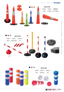 視認性の高い取り外し可能な<span class=keywords><strong>PE</strong></span>安全ボラード警告交通制御後のバリア - Product Image 4