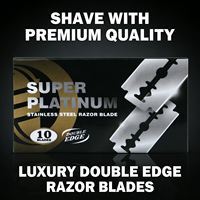Lames de rasoir en acier inoxydable à double tranchant Super Platinum de haute qualité, 10 pièces/boîte