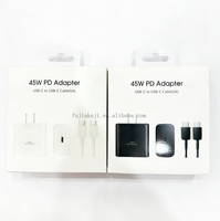 Chargeur rapide USB C PD 45W, port unique, type C, super rapide, avec câble de 1 m pour Samsung Galaxy S24/S23/S22/Note 20/S20/S21/S10