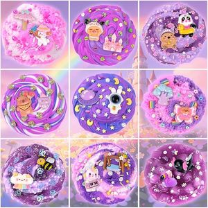 Ensemble de <span class=keywords><strong>slime</strong></span> Forêt Violette avec <span class=keywords><strong>slime</strong></span> Bingsu en mousse transparente Cloud Butter, breloques, additifs et cartes cadeaux pour la vente en gros, OEM, ODM, fourniture d'usine - Product Image 3