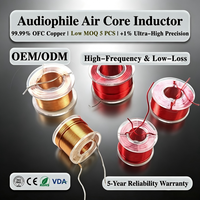Inductor de Núcleo de Aire de Cobre OFC de Precisión Bevenbi de 1.5mm para Crossover de Altavoces de Ingeniería Alemana, Alto Factor Q, Bajo DCR, Estable