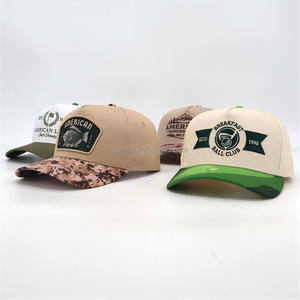 Casquette Snapback OEM avec logo brodé personnalisé, visière incurvée, casquette structurée pour papa, casquette de baseball en sergé de coton bicolore - Product Image 1