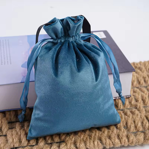Wholesale Personalized LOGO Colors Reusable Storage Soft Pouch Packaging <b>Drawstring</b> Velvet Bags for Jewelry Gift - Product Image 4