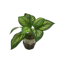 Plantes et fleurs artificielles, pots en céramique de Noël, 30 cm, feuilles multicolores, décoration de Noël pour nouvelle maison