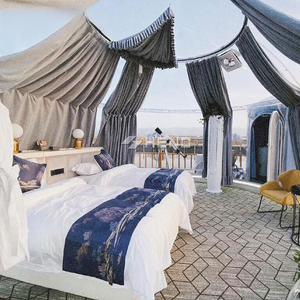 Dôme <span class=keywords><strong>de</strong></span> <span class=keywords><strong>piscine</strong></span> préfabriqué en <span class=keywords><strong>verre</strong></span> rétractable pour hôtel moderne, abri solaire, tente bulle, maison bulle, économie d'énergie - Product Image 4