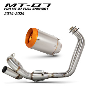 Système d'échappement <span class=keywords><strong>Tracer700</strong></span>/GT pour Yamaha MT07 FZ07 XSR700 TRACER 7/GT 2014-2024, kit de tuyaux d'échappement pour moto, collecteur, silencieux ASR - Product Image 4