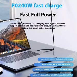 Câble Thunderbolt 5 ultra fin OD3.8, 80 Gbps, 240 W, câble USB C en silicone souple, flexible, coloré, logo personnalisé à partir de 200 pièces - Product Image 6