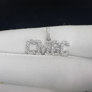 Pendentif personnalisé en or rose avec moissanite glacée, bijoux hip-hop avec lettre, numéro, diamant, argent sterling 925, collier de fête - Product Image 1