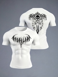 Hot Sale Printed Summer Spring Outdoor Quick Dry Sports Short Sleeve Men's Breathable Compression T-Shirt Running <strong>Base</strong> <strong>Layer</strong> - Product Image 2