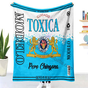 Couverture en polaire et flanelle personnalisée avec logo Mexico Mama <span class=keywords><strong>Patrona</strong></span> Chingona, pour voyages, maison, cadeaux pour la fête des mères - Product Image 2