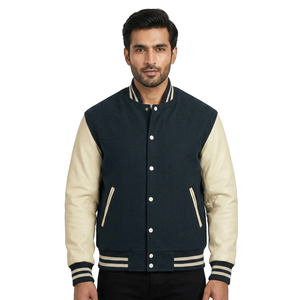 Blousons universitaires pour hommes 2026 en gros, vestes Letterman personnalisées avec broderies de baseball, blousons bomber universitaires Letterman - Product Image 1