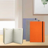 Carnet de notes/journal étudiant en cuir A5 personnalisé avec élastique, couverture rigide, logo personnalisable, reliure cousue