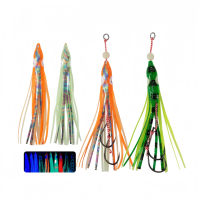 120mm 11 #13 # Double aide crochets artificiels lumineux bionique doux appâts leurres de pêche gabarit haute mer bateau calmar jupes pêche