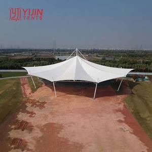 Sombrillas para Cafés al Aire Libre, Estructura de Membrana de Tela Tensada, Toldo Tipo Paraguas - Product Image 3