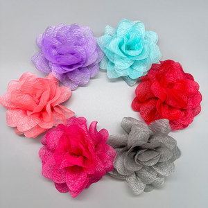 Flores grandes de gasa hechas a mano de 12 cm, accesorios para el cabello, materiales para bricolaje, flores de tela para zapatos y ropa, venta al por mayor. - Product Image 2