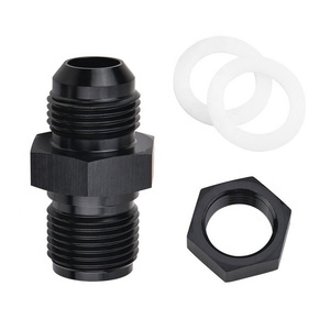 Raccord de cellule à combustible AN6 pour traversée de coque, connecteur mâle en aluminium à raccord évasé avec écrou de blocage et rondelles en téflon pour système de réservoir de carburant de course - Product Image 3