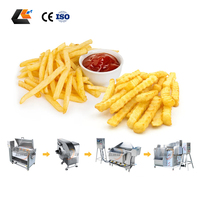 Machine à couper et à peler les pommes de terre 100 kg/h, machine à blanchir les pommes de terre, machine à frire en continu, ligne de production de frites