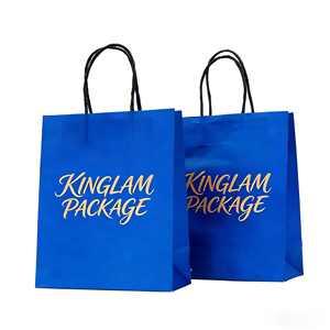 Borse Ecologiche Riutilizzabili <span class=keywords><strong>in</strong></span> <span class=keywords><strong>Carta</strong></span> Kraft con Lamina d'Oro, Shopper Personalizzabili con Logo, Opzioni Personalizzate all'Ingrosso, Borse Nere e Dorate - Product Image 5