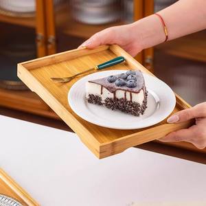 Plateau de service rectangulaire en bambou, motif bois, pour thé, fruits, usage domestique, avec emballage - Product Image 3