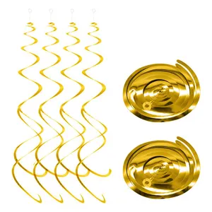 Treo Xoắn Ốc Whirls Trang Trí Tiệc Trần Streamers PVC Xoáy Cho Tốt Nghiệp Đám Cưới Em Bé Tắm