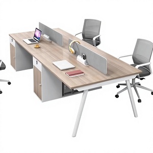 Chaise de bureau en bois de style nordique, couleur bois naturel, pour 4 ou 6 personnes, combinaison <span class=keywords><strong>libre</strong></span>, pour bureau commercial moderne - Product Image 1