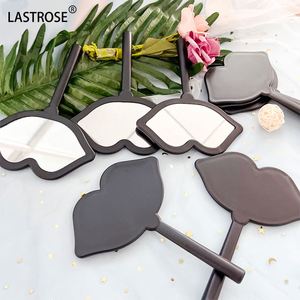 White Red Small Handheld Pocket <b>Makeup</b> Mirror Magnifying Lighted Customizable Private Label Mini Cosmetic Mirrors OEM Options - Product Image 6