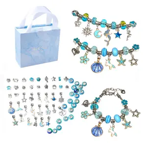DIY Bohemian Friendship Jewelry Charm Bracelet Making Kit For Girls Crystal