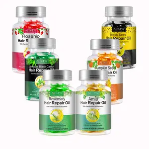 Prezzo di fabbrica all'ingrosso naturale di riparazione dei capelli olio Private Label siero per capelli capsula con cheratina e multivitaminici - Product Image 1