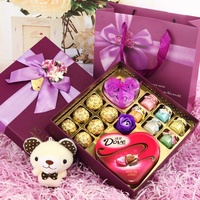 Boîtes cadeaux en carton personnalisées de luxe pour bonbons de la Saint-Valentin, boîte à chocolat carrée personnalisée avec séparateur en papier